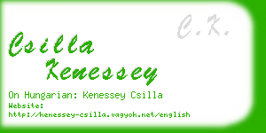 csilla kenessey business card